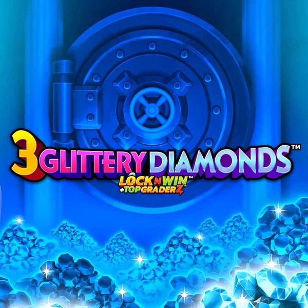 3 Glittery Diamonds logo by PearFiction Studios at Duffspin Casino