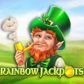 Rainbow Jackpots by Red Tiger Gaming, showcased at duff-spin.org – game logo
