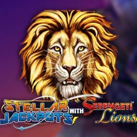 Jackpots logo of Stellar Jackpots with Serengeti Lions from Lightning Box Game at Duffspin Casino